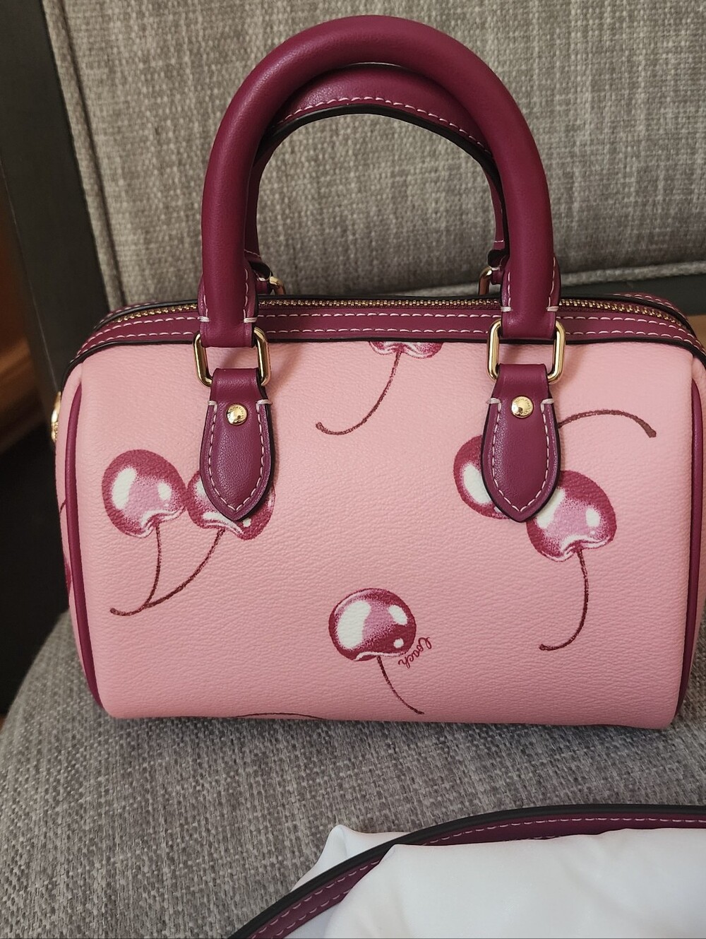 Coach Mini Rowan Crossbody Bag - Pink Cherry - Picture 10 of 16